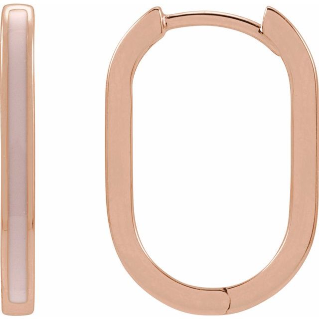 ENAMEL HOOP EARRING