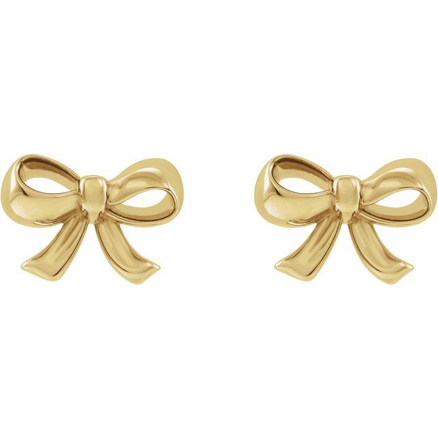 GOLD BOW EARRING