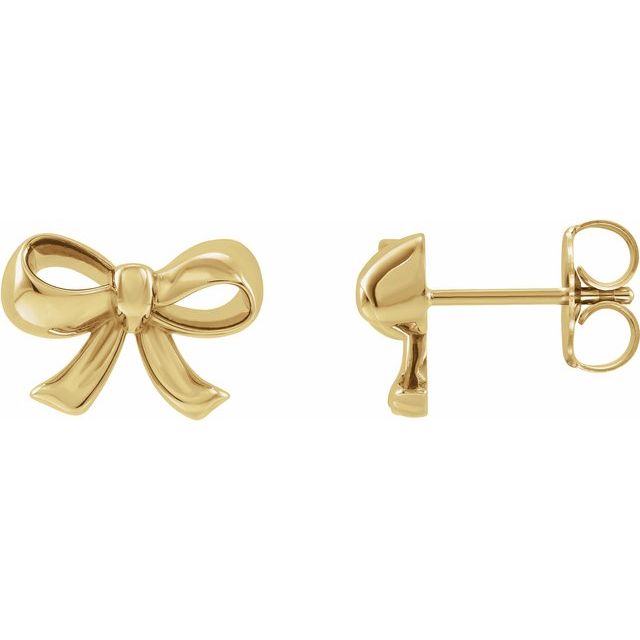 GOLD BOW EARRING