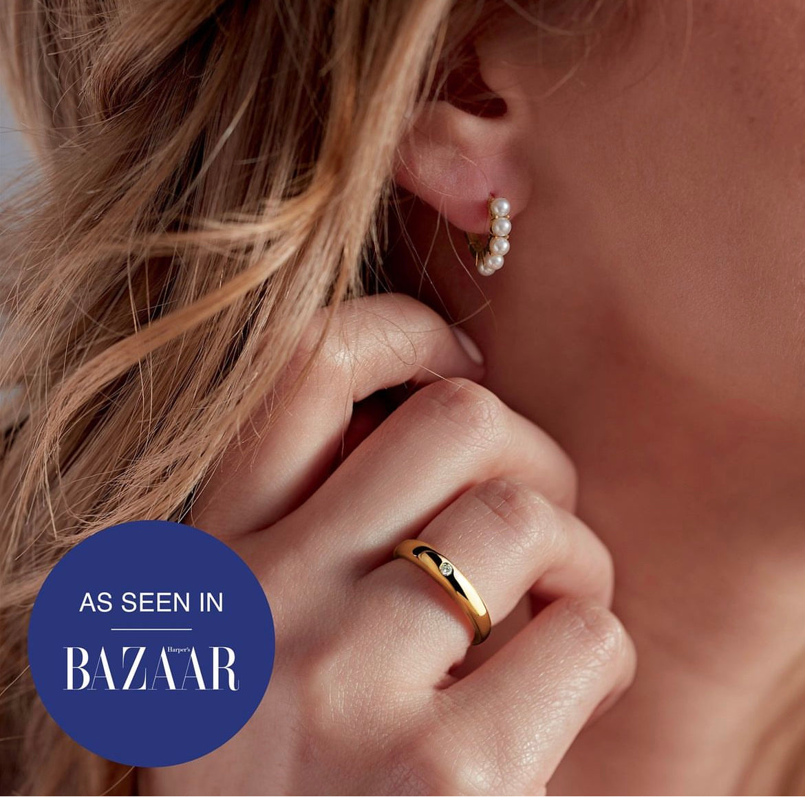 FRESHWATER CULTURED PEARL HUGGIE EARRINGS