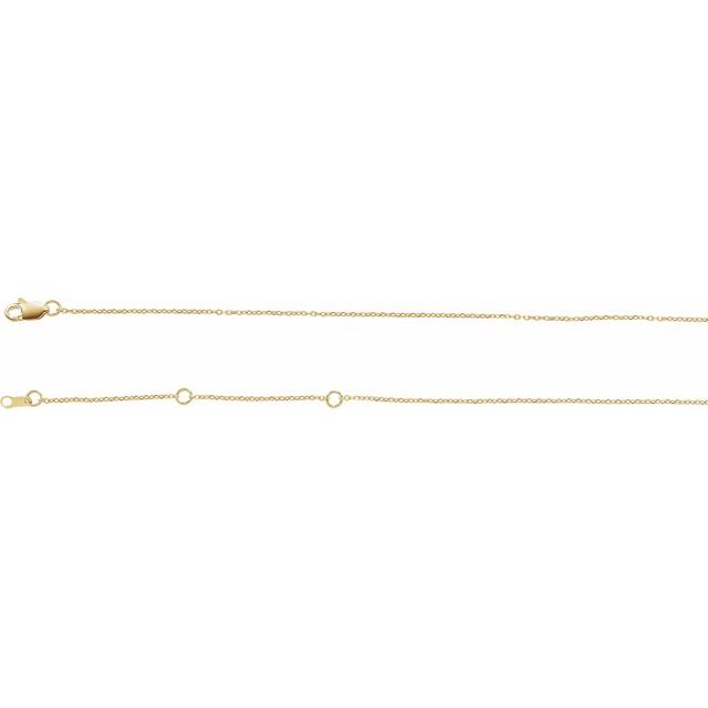 1MM ADJUSTABLE DIAMOND-CUT CABLE CHAIN 16-18"