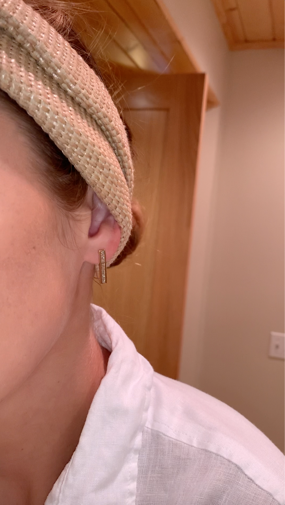 ½ CTW BAGUETTE BAR EARRINGS