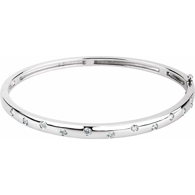 ½ CTW ACCENTED DIAMOND BANGLE BRACELET