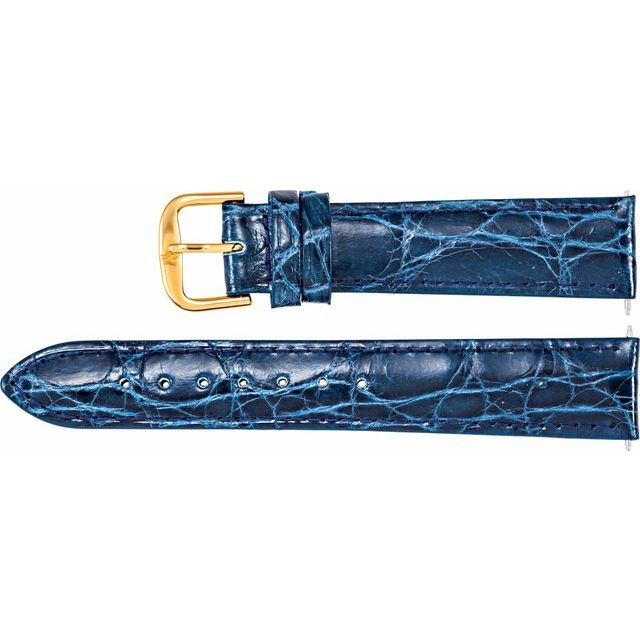 GENUINE CROCODILE PADDED WATCH BAND