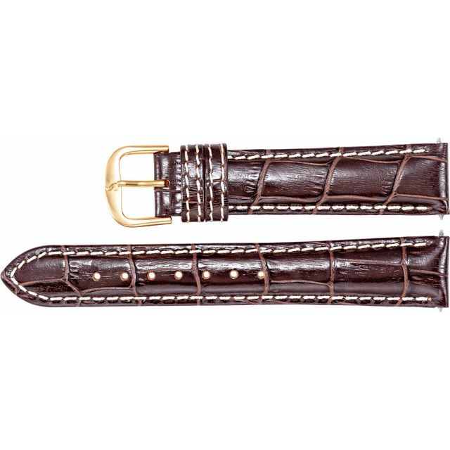 ALLIGATOR GRAIN HEAVY PADDED WATCH BAND