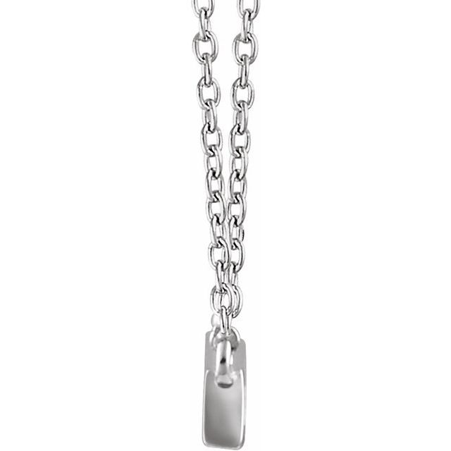 1/2 CTW BAGUETTE BAR NECKLACE