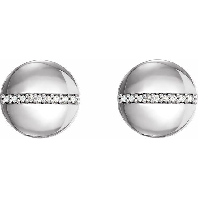 DIAMOND SCREW HEAD EARRINGS