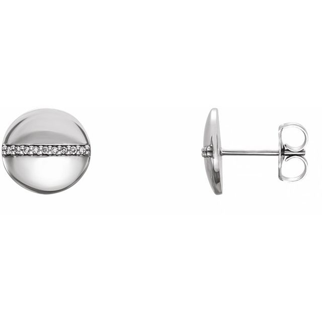 DIAMOND SCREW HEAD EARRINGS
