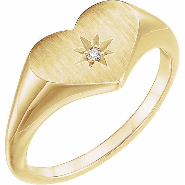 DIAMOND HEART STARBURST RING