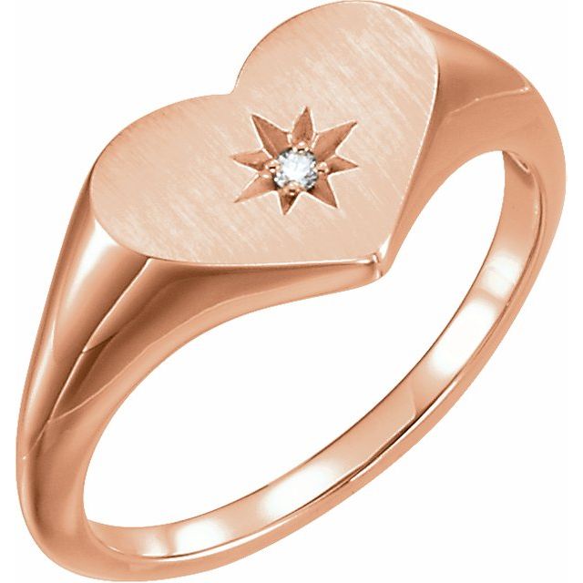 DIAMOND HEART STARBURST RING
