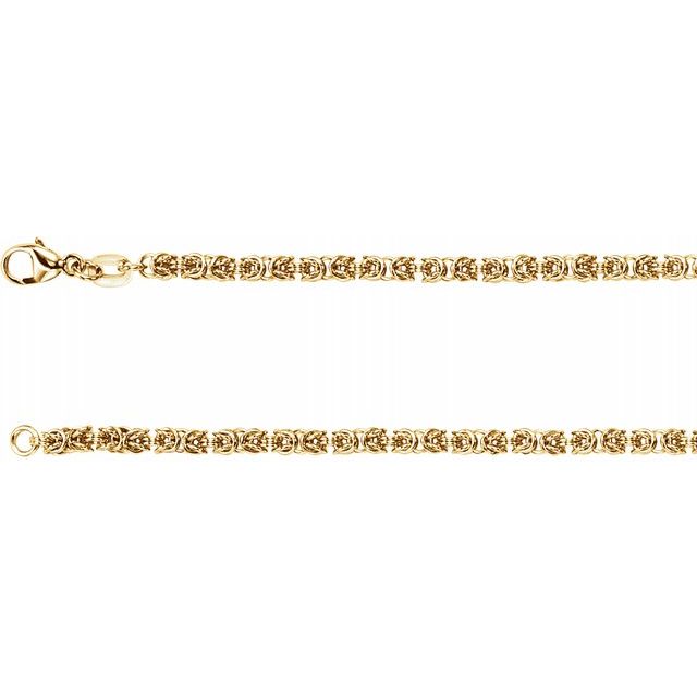 2.75MM BYZANTINE CHAIN - Yellow Gold
