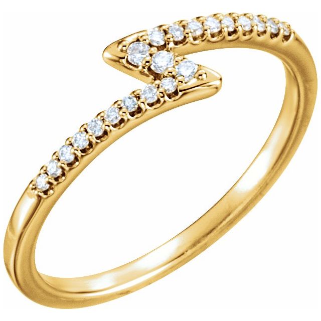 LIGHTNING BOLT ⅛ CTW STACKABLE RING