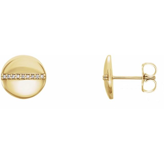 DIAMOND SCREW HEAD EARRINGS
