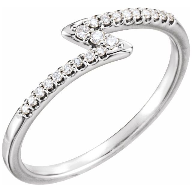 LIGHTNING BOLT ⅛ CTW STACKABLE RING