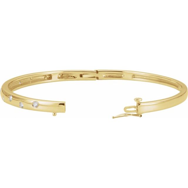 ½ CTW ACCENTED DIAMOND BANGLE BRACELET