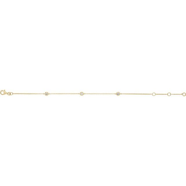 BEZEL SET 3-STONE BRACELET