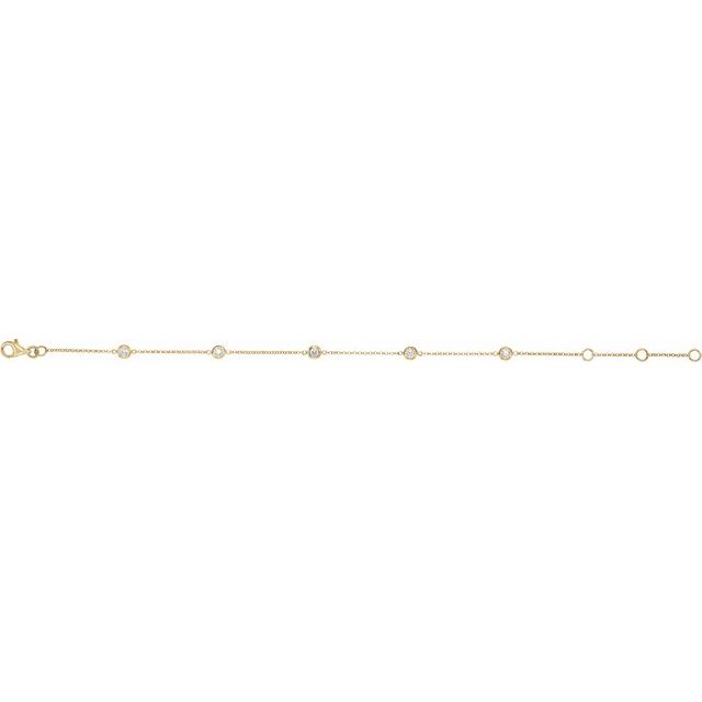 BEZEL SET 5-STONE BRACELET