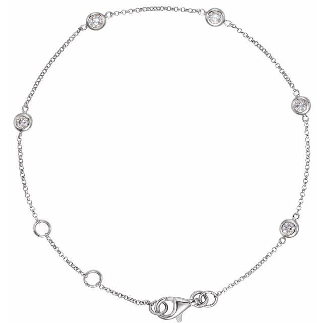 BEZEL SET 5-STONE BRACELET