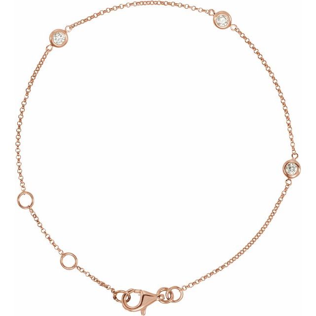 BEZEL SET 3-STONE BRACELET