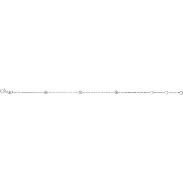 BEZEL SET 3-STONE BRACELET