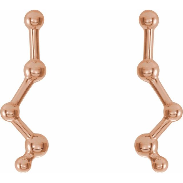 CONSTELLATION EAR CLIMBERS - 14K Rose Gold