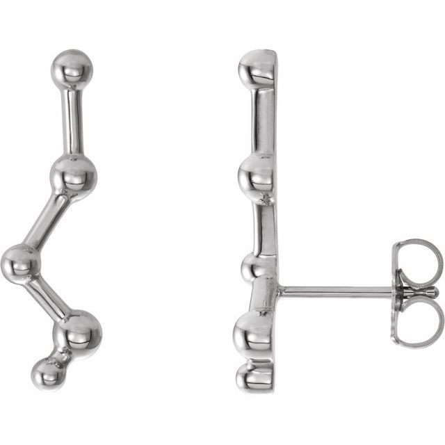 CONSTELLATION EAR CLIMBERS - 14k White Gold