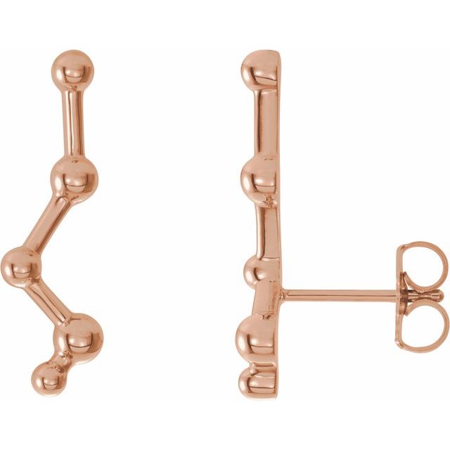 CONSTELLATION EAR CLIMBERS - 14K Rose Gold