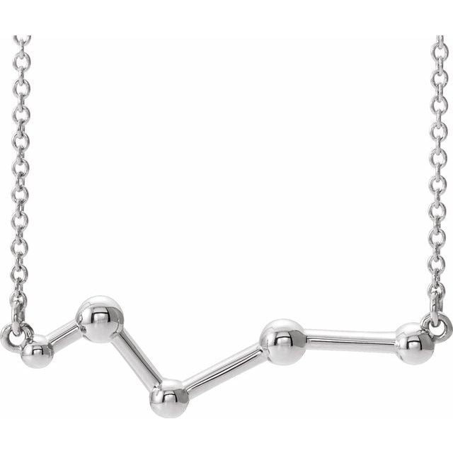 CONSTELLATION BAR NECKLACE - 14K White Gold