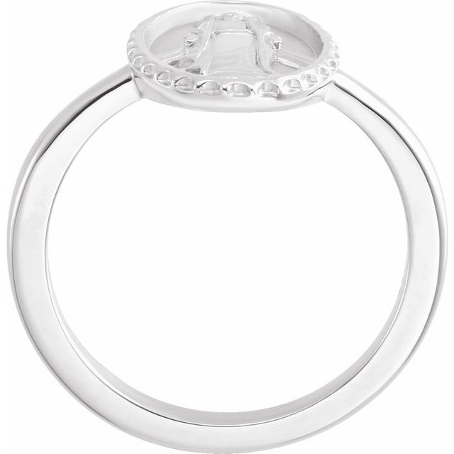 MIRACULOUS MEDAL RING - 14K White Gold