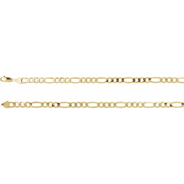 14K FIGARO CHAIN - Yellow Gold