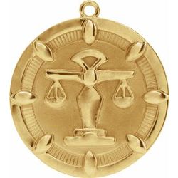 SCALES OF JUSTICE NECKLACE - 14K Yellow Gold