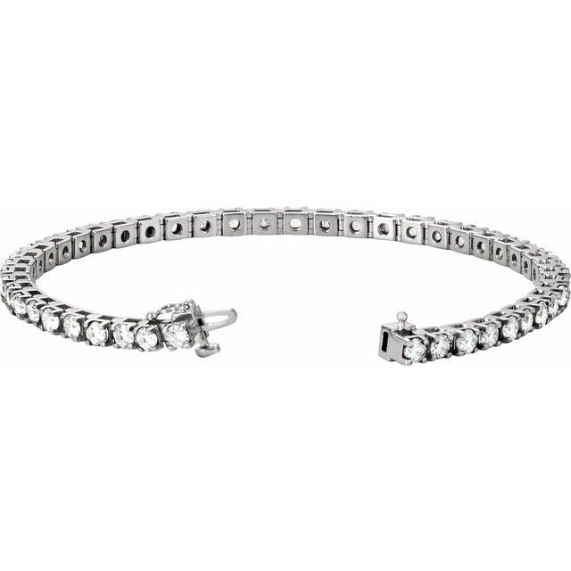 4 ¾ CTW DIAMOND TENNIS BRACELET - White Gold