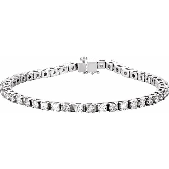 4 ¾ CTW DIAMOND TENNIS BRACELET - White Gold