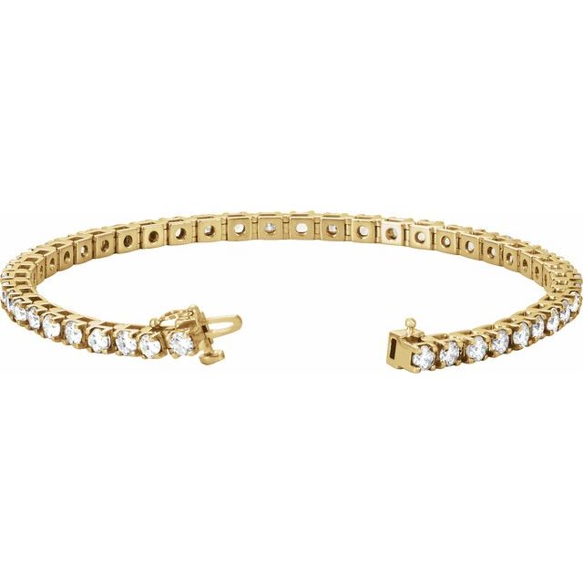 4 ¾ CTW DIAMOND TENNIS BRACELET - Yellow Gold