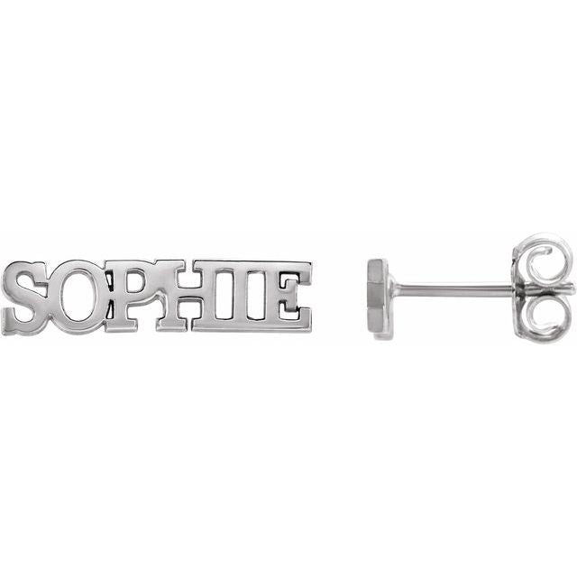 CUSTOM NAMEPLATE EARRINGS