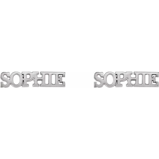 CUSTOM NAMEPLATE EARRINGS