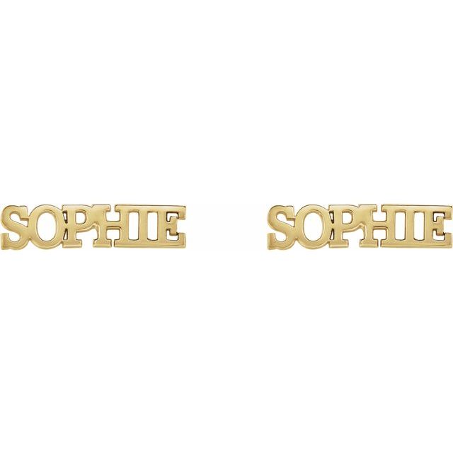 CUSTOM NAMEPLATE EARRINGS