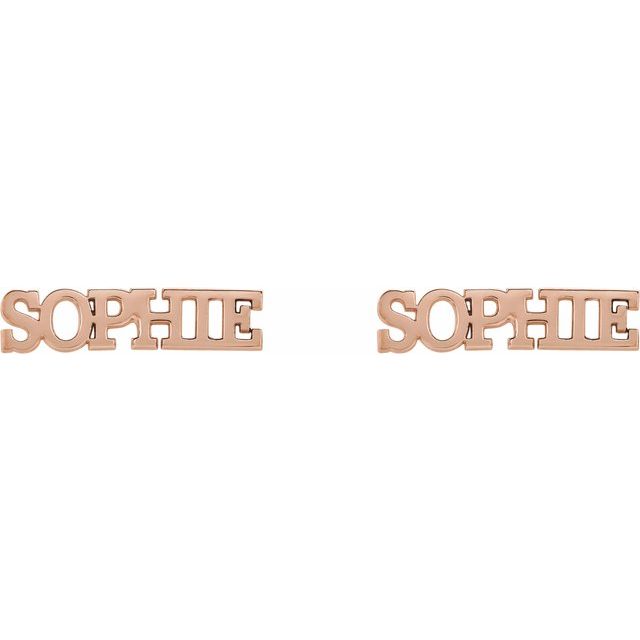 CUSTOM NAMEPLATE EARRINGS