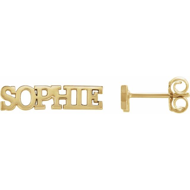 CUSTOM NAMEPLATE EARRINGS