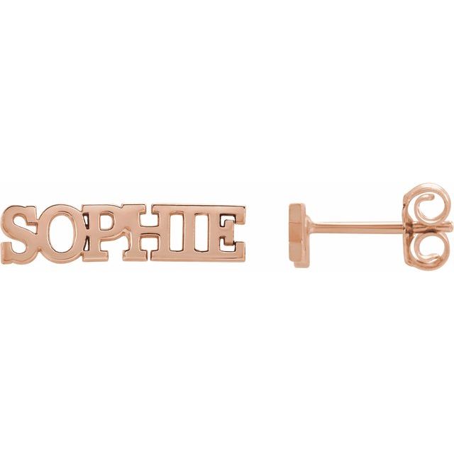 CUSTOM NAMEPLATE EARRINGS