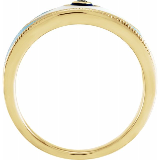 EVIL EYE RING - 14K Yellow Gold