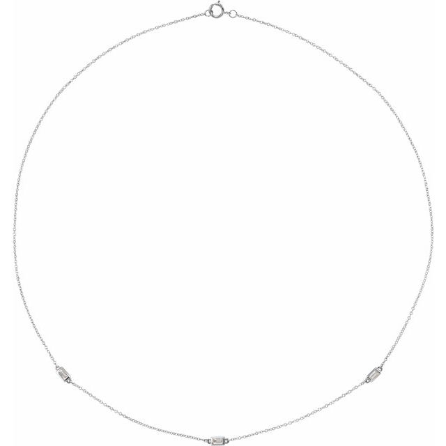 BAGUETTE 3-STATION NECKLACE