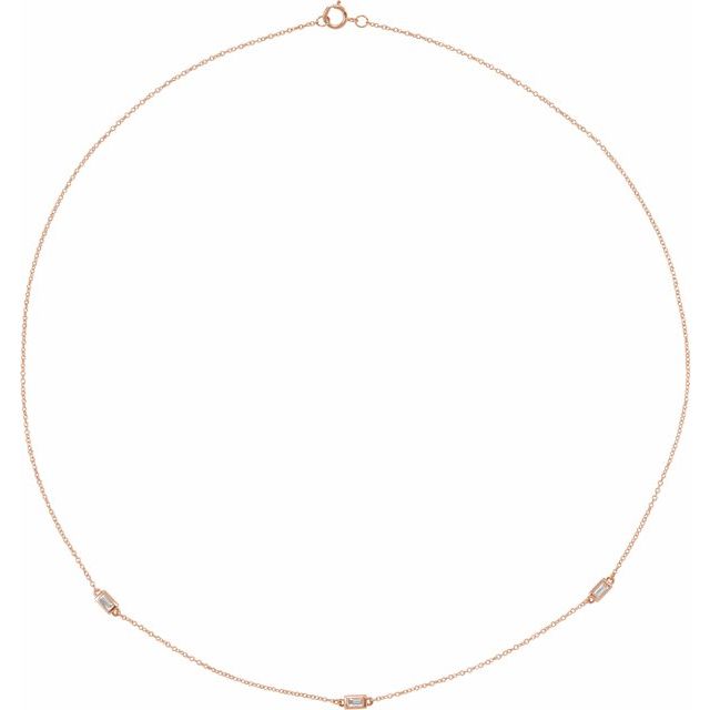 BAGUETTE 3-STATION NECKLACE