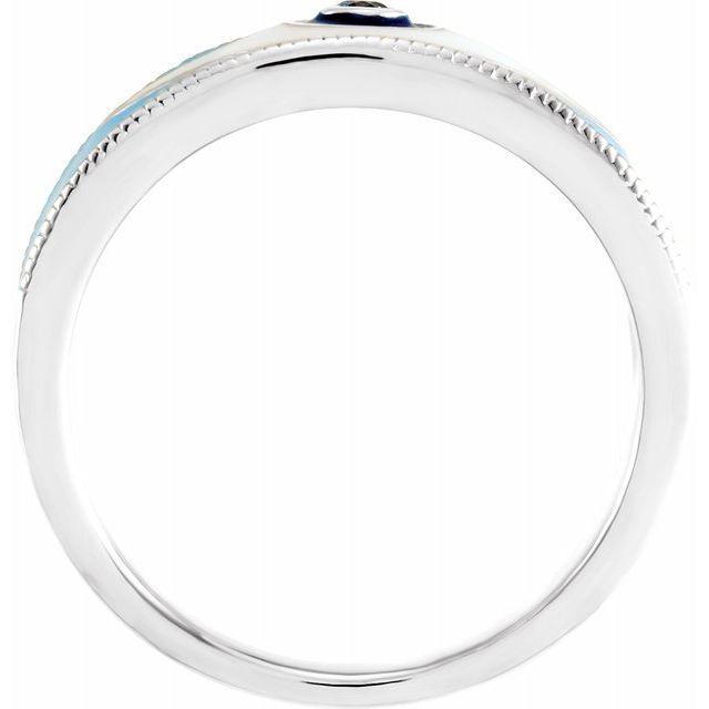EVIL EYE RING - 14K White Gold
