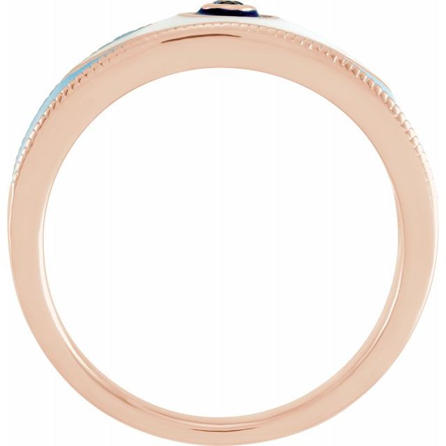 EVIL EYE RING - 14K Rose Gold