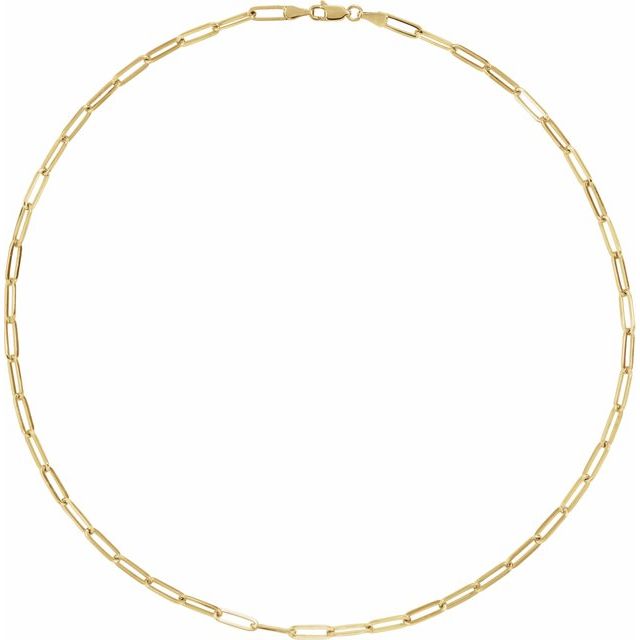 3.85MM ELONGATED FLAT LINK CHAIN