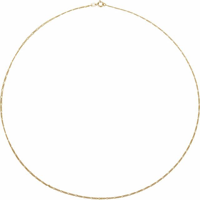 CONCAVE FIGARO CHAIN - Yellow Gold