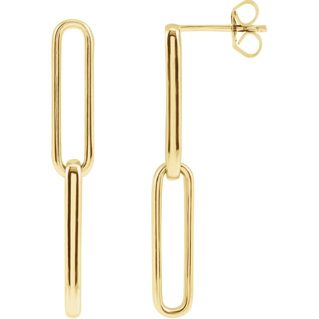 PAPERCLIP CHIAN EARRING