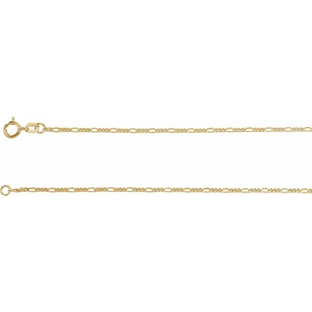 CONCAVE FIGARO CHAIN - Yellow Gold