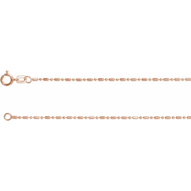 ALTERNATING BEAD CHAIN - Rose Gold